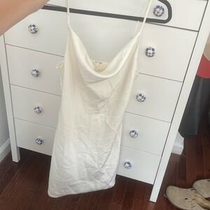 white urban outfitters mini dress with cowl neck